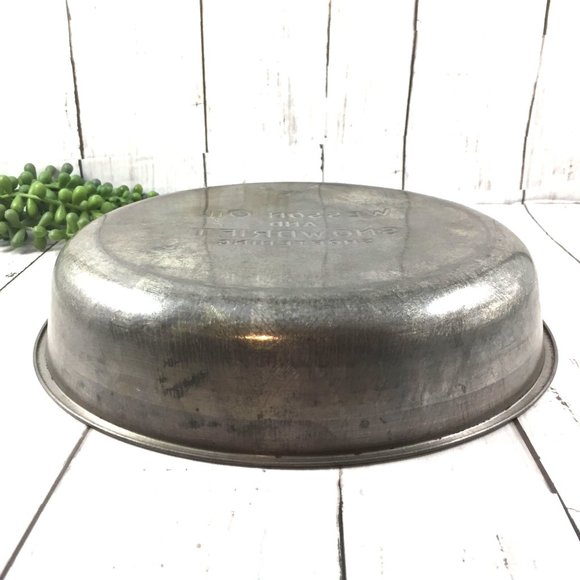 Advertising Cake Pan Wesson Oil Snowdrift Flour Metal Pie Brownie Metal 1930s - Picture 3 of 6